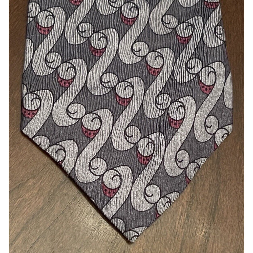 Krizia Uomo Gray Hand Made 100% Silk Men’s Neck Tie Made In Italy